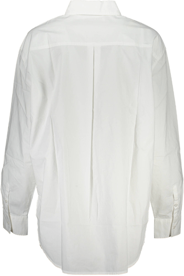 6390CALVIN KLEIN CAMICIA MANICHE LUNGHE DONNA BIANCO