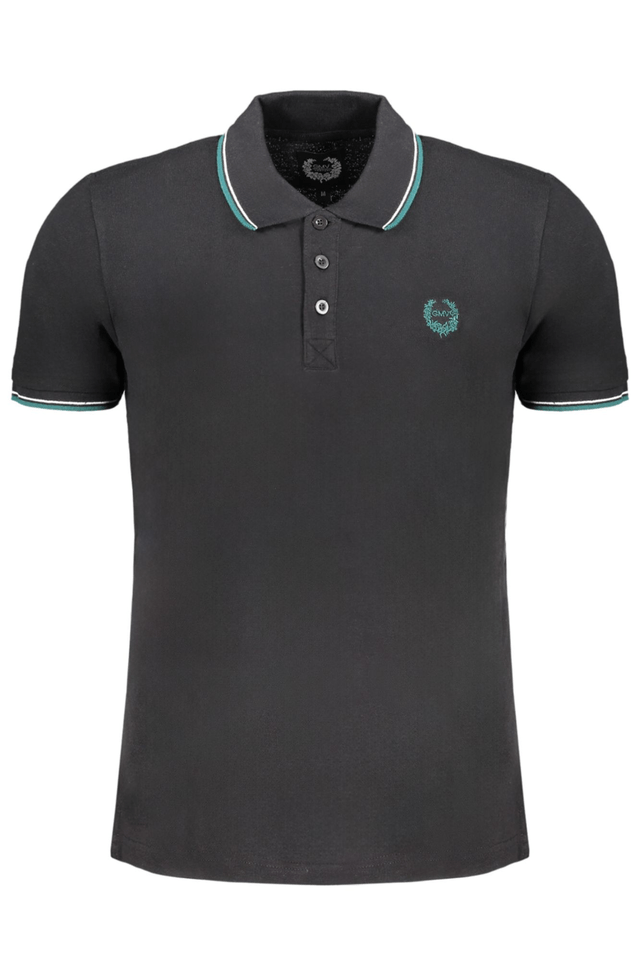 9579GIAN MARCO VENTURI POLO MANICHE CORTE UOMO NERO