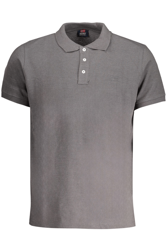 8954NORWAY 1963 POLO MANICHE CORTE UOMO GRIGIO