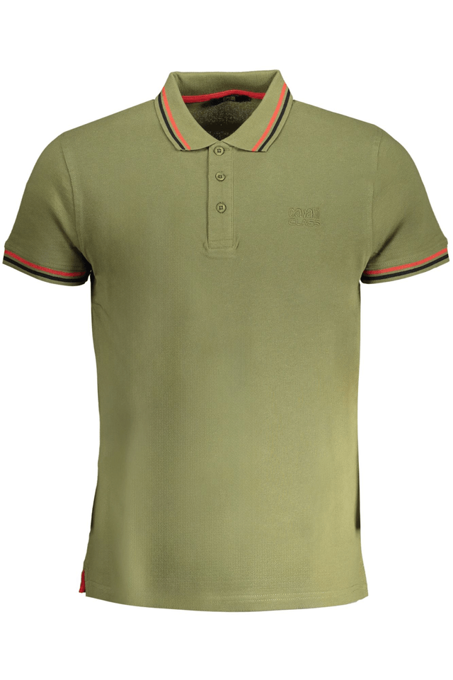 8985CAVALLI CLASS POLO MANICHE CORTE UOMO VERDE