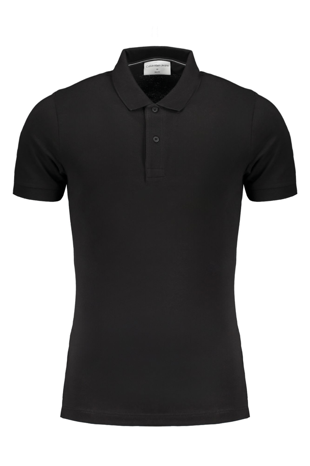 8461CALVIN KLEIN POLO MANICHE CORTE UOMO NERO