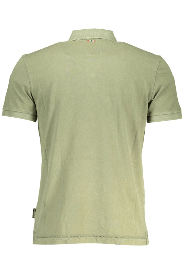 3431NAPAPIJRI POLO MANICHE CORTE UOMO VERDE