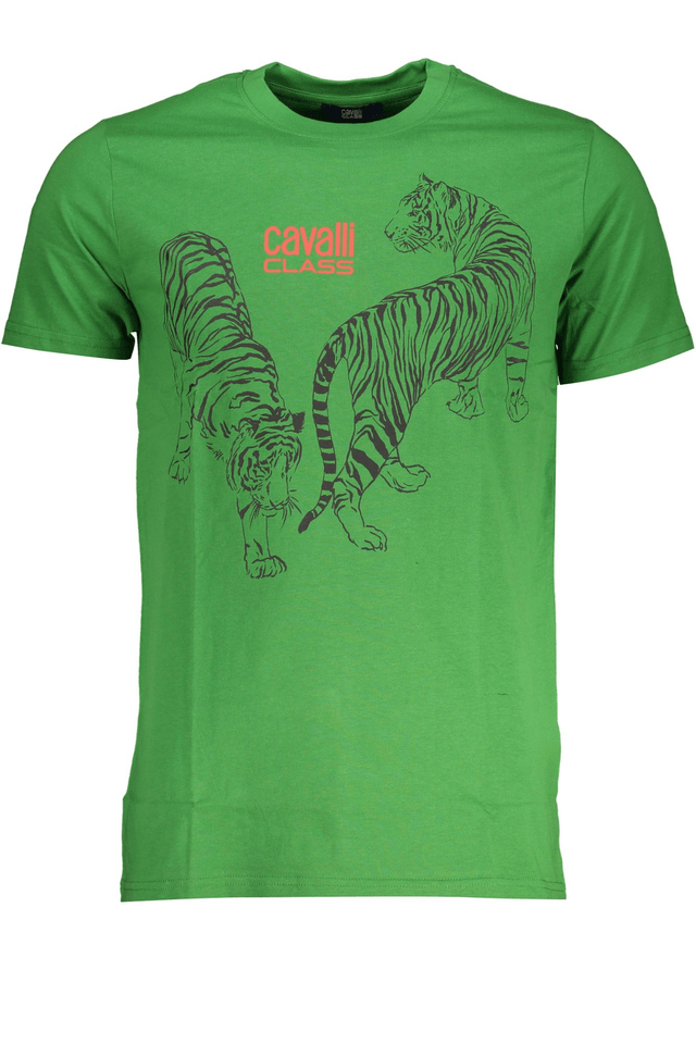 7739CAVALLI CLASS T-SHIRT MANICHE CORTE UOMO VERDE