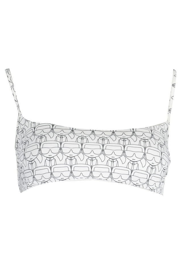 2930KARL LAGERFELD BEACHWEAR COSTUME PARTE SOPRA DONNA BIANCO
