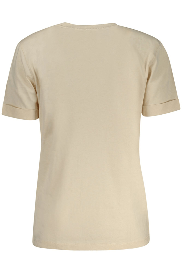 10576GUESS JEANS T-SHIRT MANICHE CORTE DONNA BEIGE