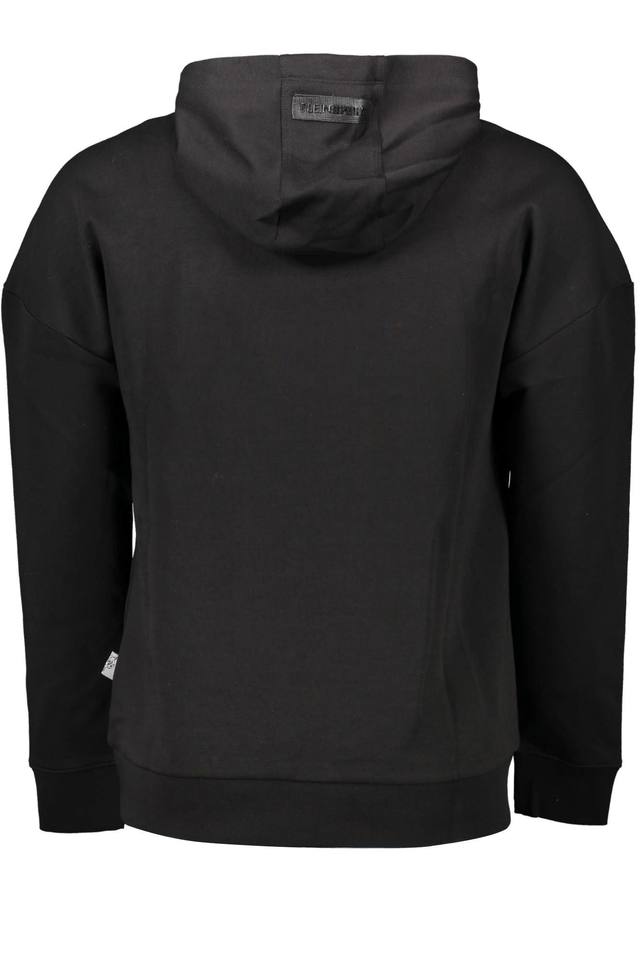 1081PLEIN SPORT FELPA SENZA ZIP UOMO NERO