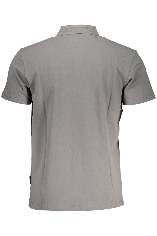 3427NAPAPIJRI POLO MANICHE CORTE UOMO GRIGIO