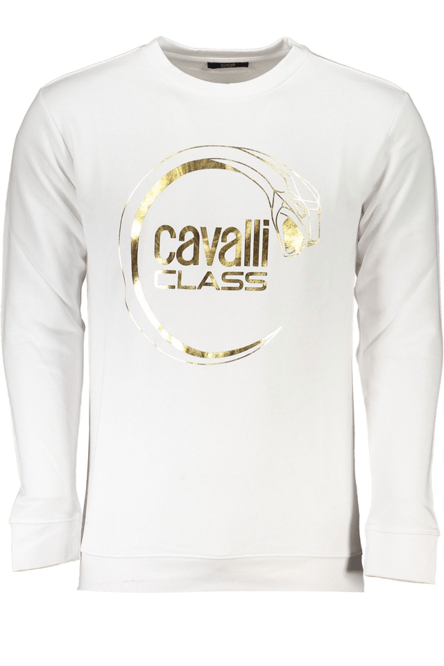 6749CAVALLI CLASS FELPA SENZA ZIP UOMO BIANCO