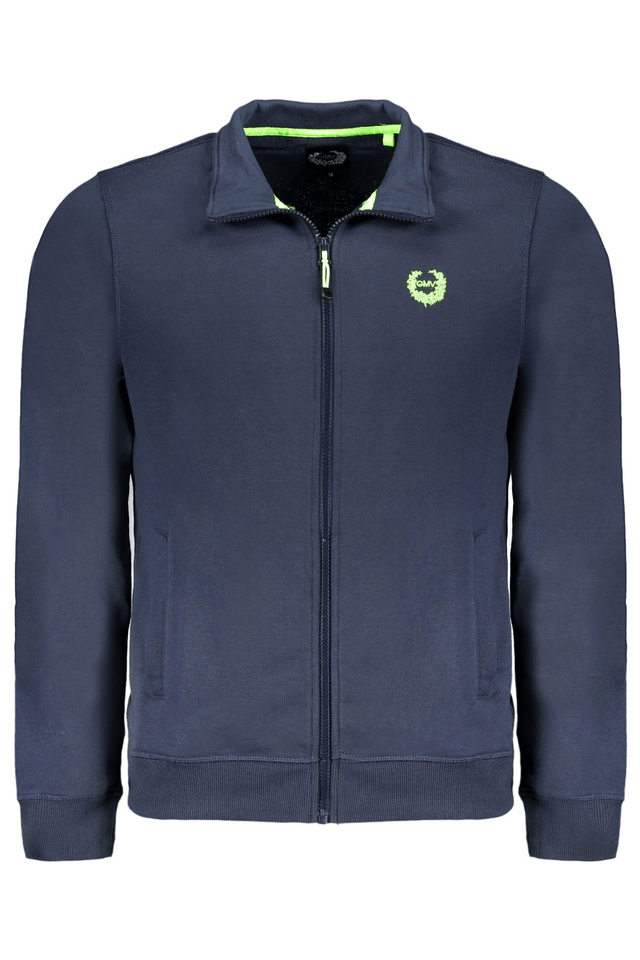 9646GIAN MARCO VENTURI FELPA CON ZIP UOMO BLU