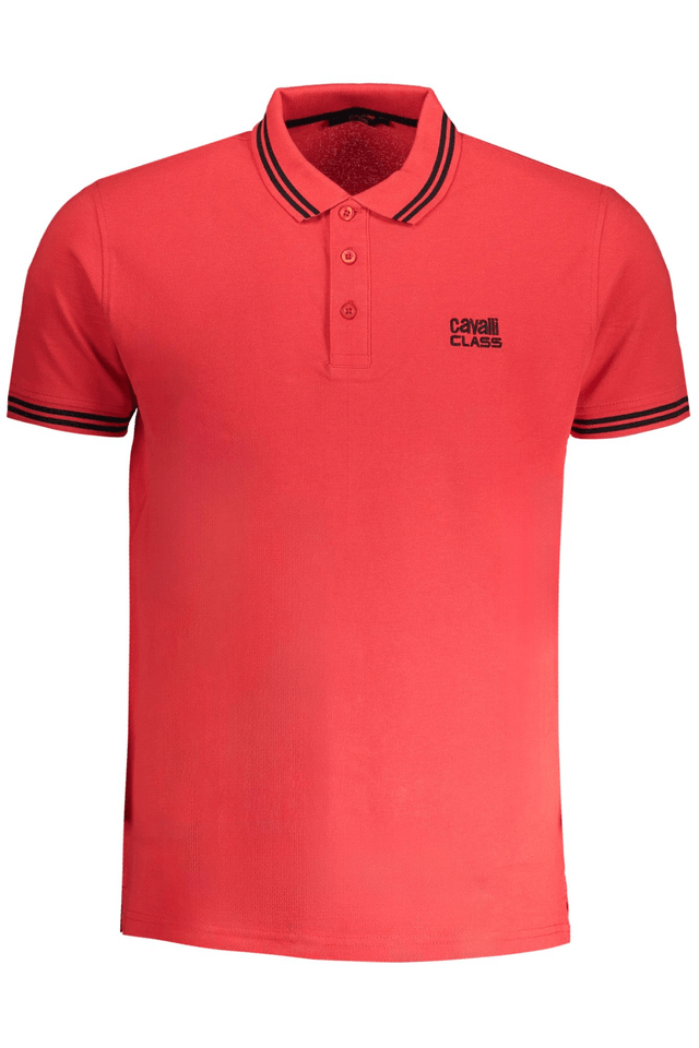 8995CAVALLI CLASS POLO MANICHE CORTE UOMO ROSSO
