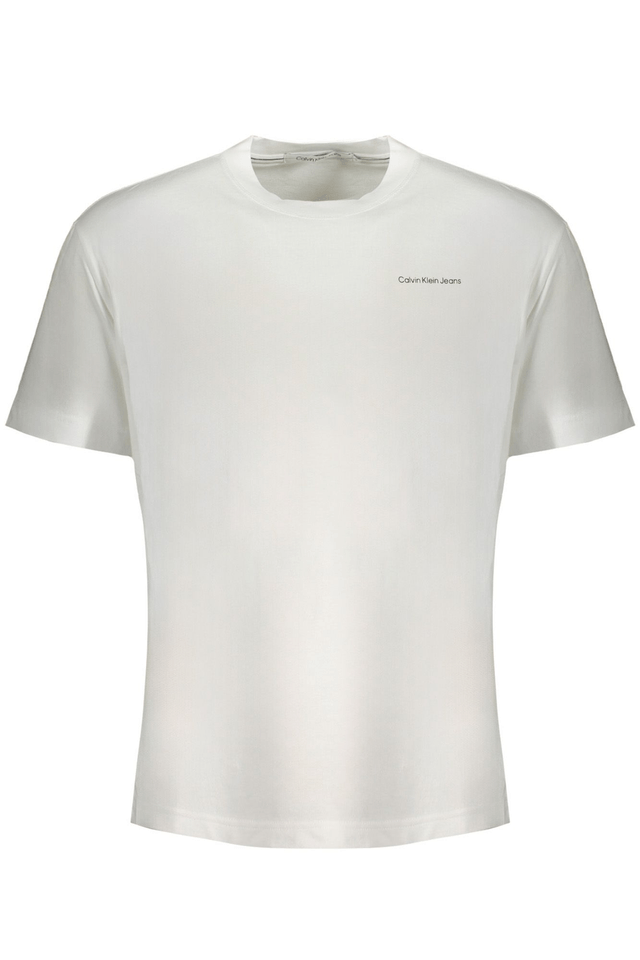 9755CALVIN KLEIN T-SHIRT MANICHE CORTE UOMO BIANCO