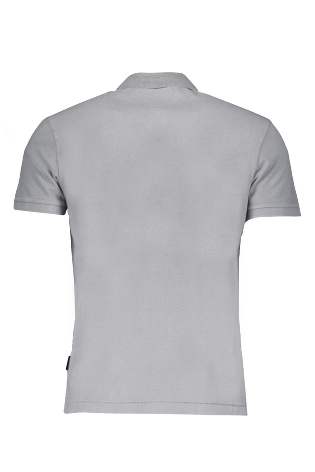 8436NAPAPIJRI POLO MANICHE CORTE UOMO GRIGIO