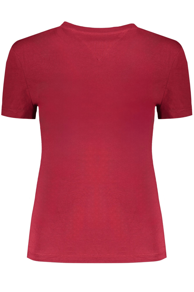 9822TOMMY HILFIGER T-SHIRT MANICHE CORTE DONNA ROSSO