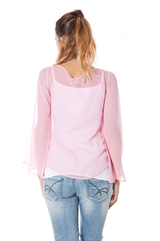 746PHARD T-SHIRT MANICHE LUNGHE DONNA ROSA