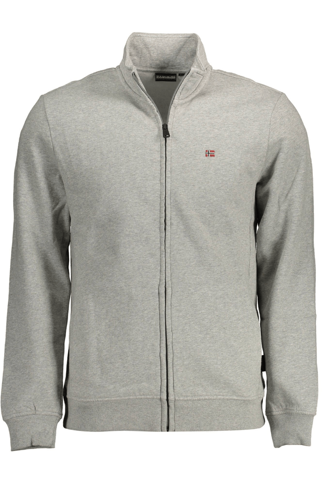 2109NAPAPIJRI FELPA CON ZIP UOMO GRIGIO