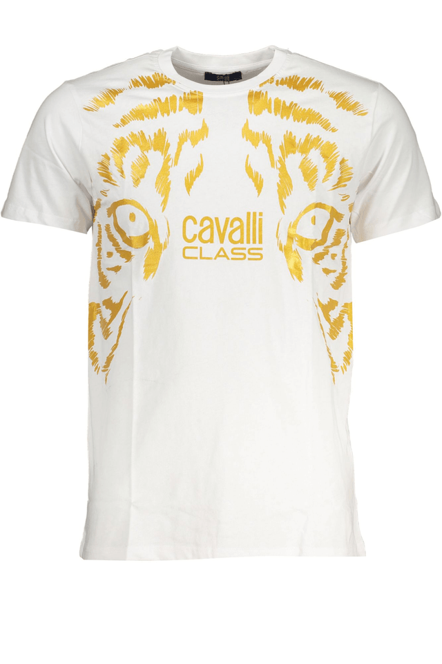 7737CAVALLI CLASS T-SHIRT MANICHE CORTE UOMO BIANCO