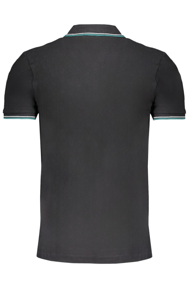 9579GIAN MARCO VENTURI POLO MANICHE CORTE UOMO NERO