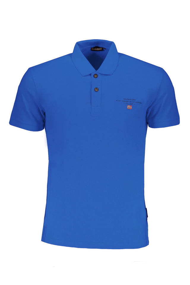 8428NAPAPIJRI POLO MANICHE CORTE UOMO BLU