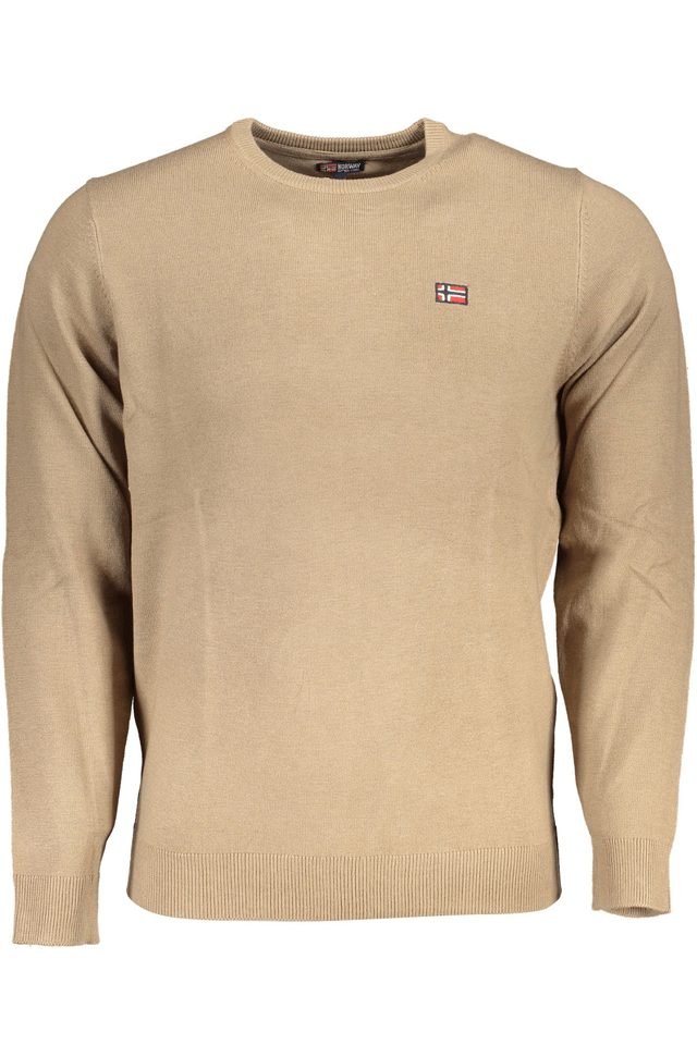 6593NORWAY 1963 MAGLIA UOMO MARRONE