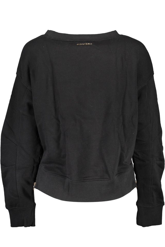 1302GUESS JEANS FELPA SENZA ZIP DONNA NERO
