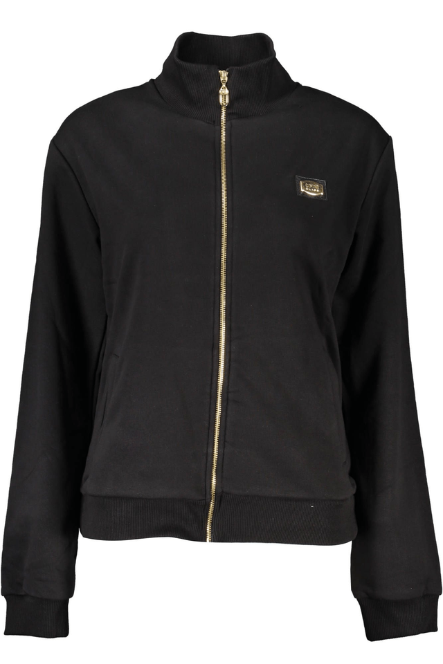 4065CAVALLI CLASS FELPA CON ZIP DONNA NERO