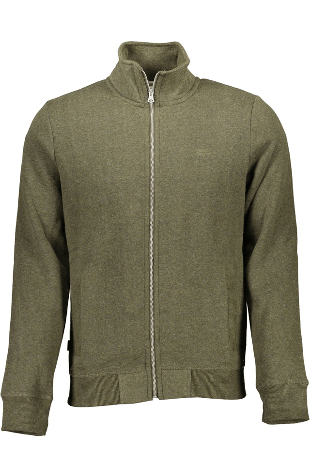 1266SUPERDRY FELPA CON ZIP UOMO VERDE