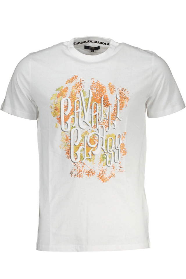 4549CAVALLI CLASS T-SHIRT MANICHE CORTE UOMO BIANCO