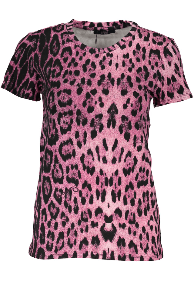 6807CAVALLI CLASS T-SHIRT MANICHE CORTE DONNA ROSA