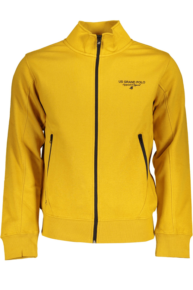 6082U.S. GRAND POLO FELPA CON ZIP UOMO GIALLO