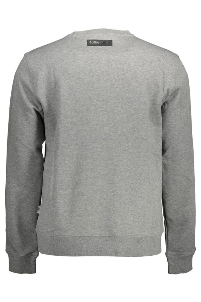 1472PLEIN SPORT FELPA SENZA ZIP UOMO GRIGIO