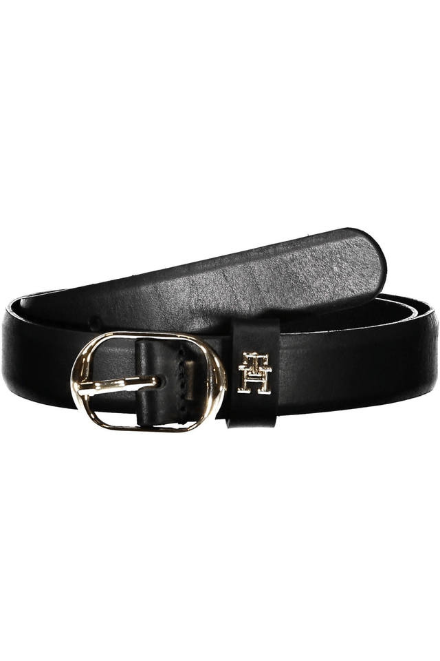 4625TOMMY HILFIGER CINTURA IN PELLE DONNA NERO
