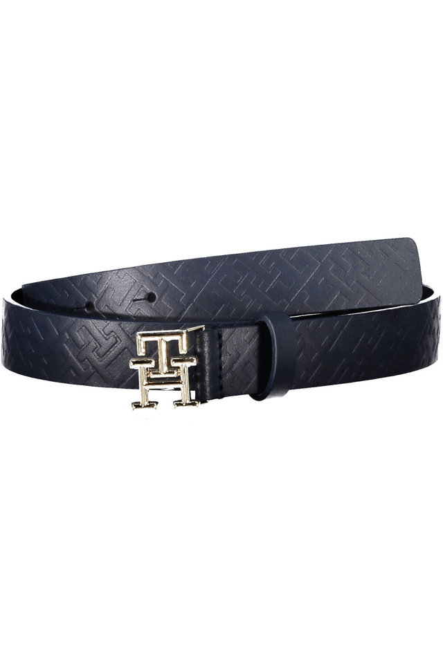 3758TOMMY HILFIGER CINTURA IN PELLE DONNA BLU
