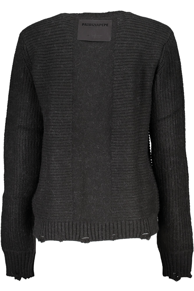 6655PATRIZIA PEPE MAGLIONE DONNA NERO
