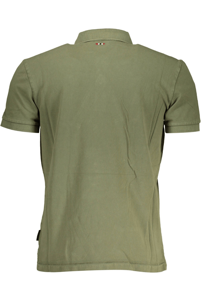 3436NAPAPIJRI POLO MANICHE CORTE UOMO VERDE