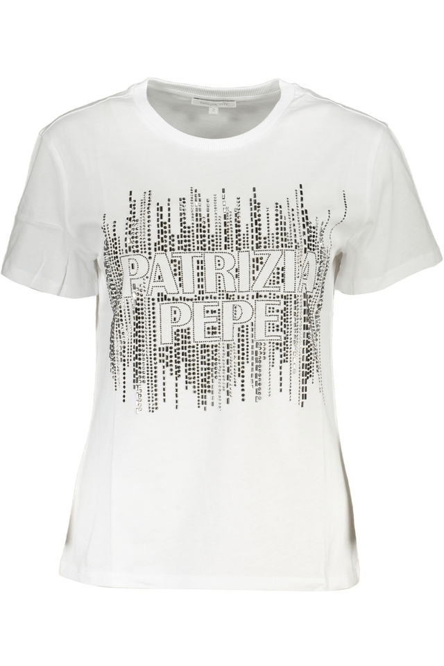 6647PATRIZIA PEPE T-SHIRT MANICHE CORTE DONNA BIANCO