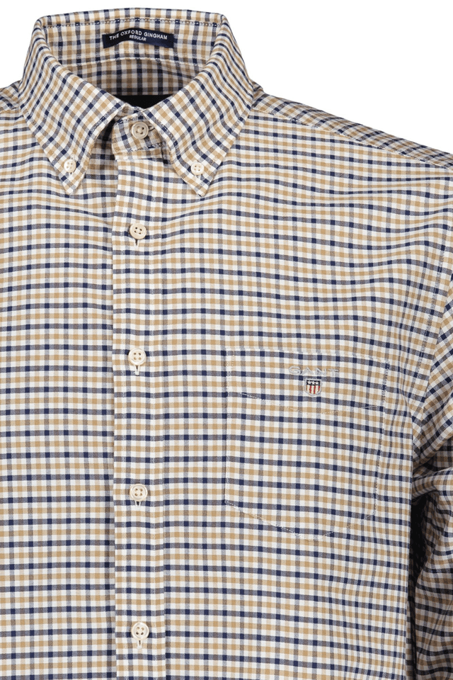 386GANT CAMICIA MANICHE LUNGHE UOMO BEIGE
