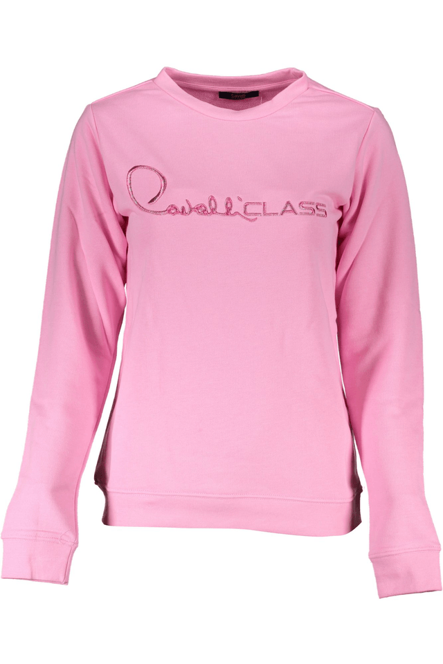 6823CAVALLI CLASS FELPA SENZA ZIP DONNA ROSA