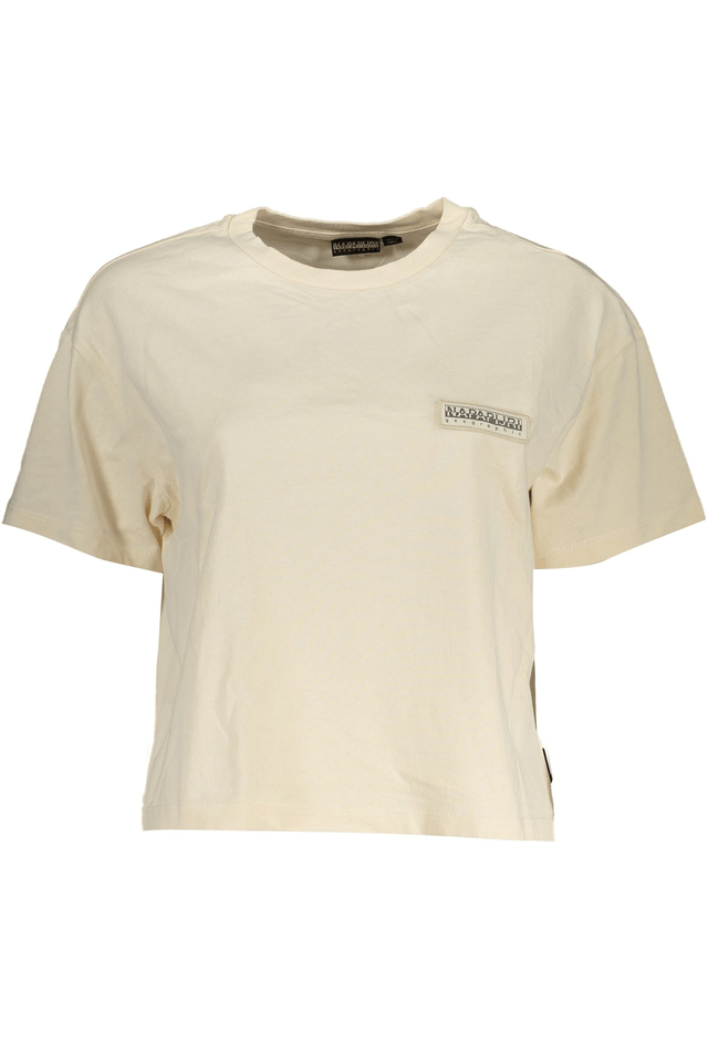 7714NAPAPIJRI T-SHIRT MANICHE CORTE DONNA BEIGE