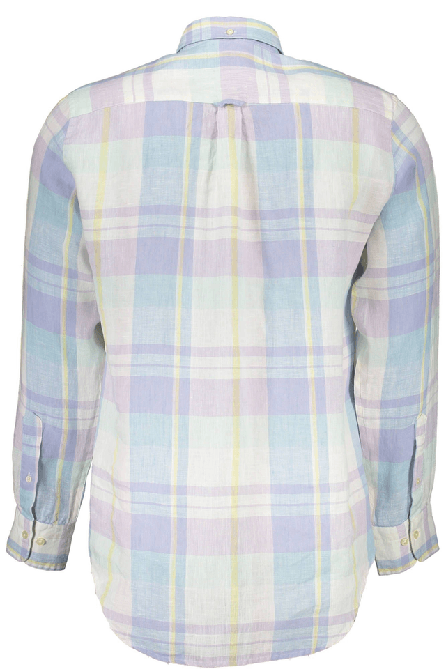 1023GANT CAMICIA MANICHE LUNGHE UOMO AZZURRO