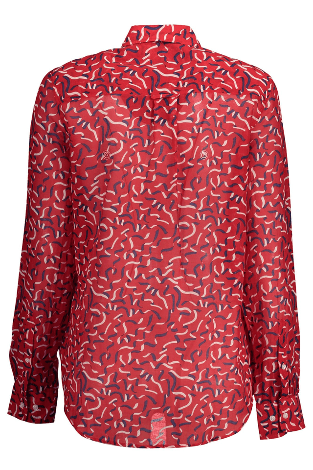 2154GANT CAMICIA MANICHE LUNGHE DONNA ROSSO