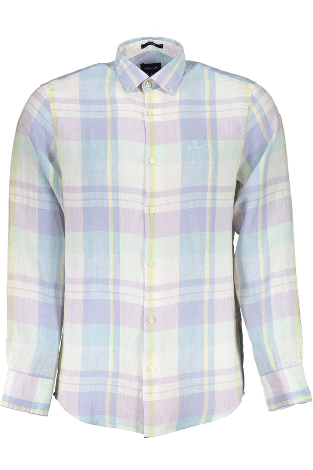 1023GANT CAMICIA MANICHE LUNGHE UOMO AZZURRO