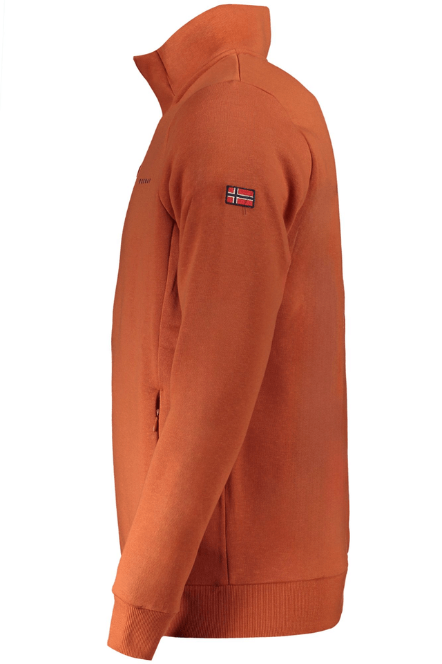 10109NORWAY 1963 FELPA CON ZIP UOMO MARRONE
