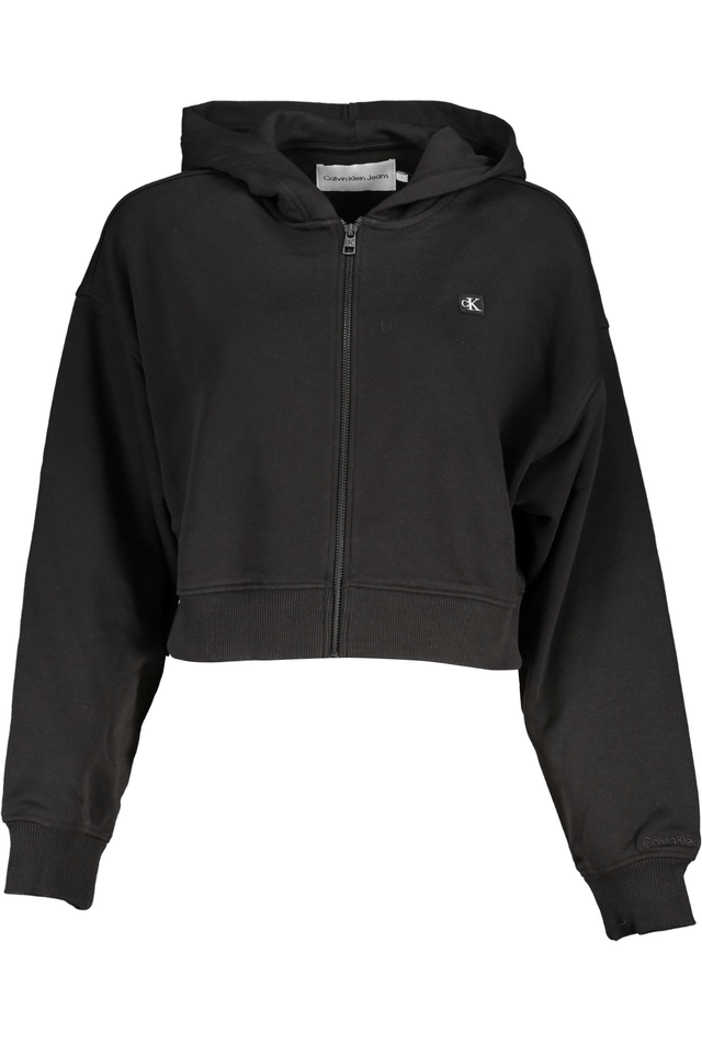 5972CALVIN KLEIN FELPA CON ZIP DONNA NERO