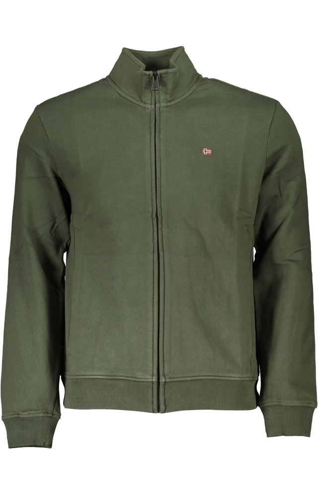 5710NAPAPIJRI FELPA CON ZIP UOMO VERDE