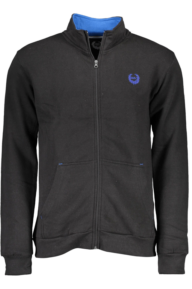 2321GIAN MARCO VENTURI FELPA CON ZIP UOMO NERO