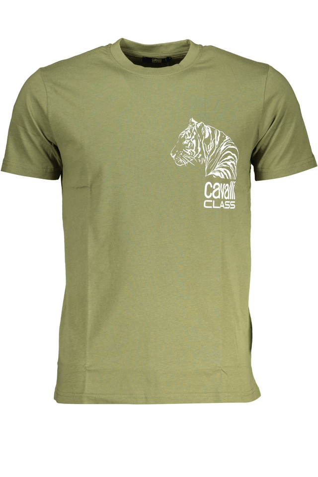 7741CAVALLI CLASS T-SHIRT MANICHE CORTE UOMO VERDE