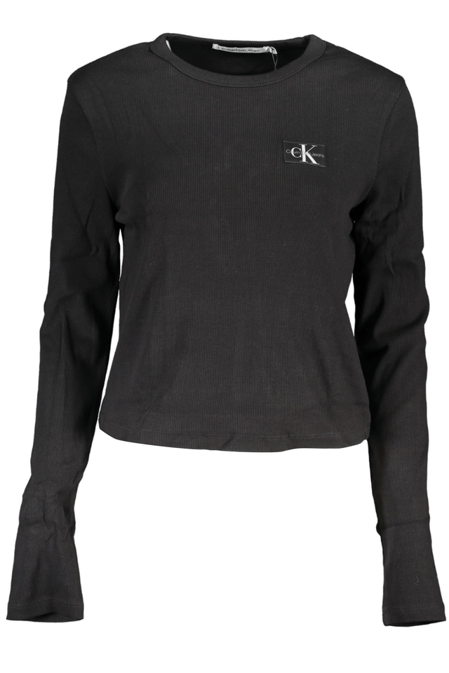 5877CALVIN KLEIN T-SHIRT MANICHE LUNGHE DONNA NERO