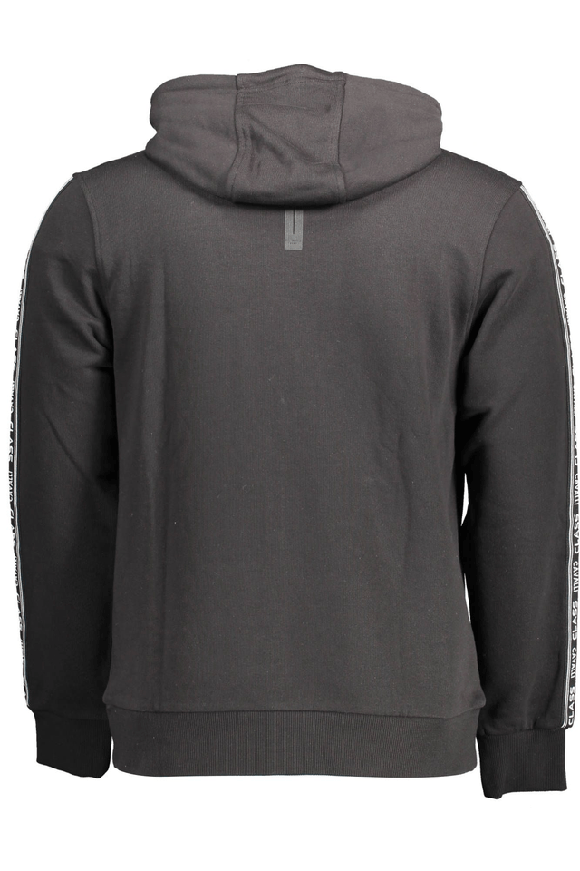 1455CAVALLI CLASS FELPA CON ZIP UOMO NERO