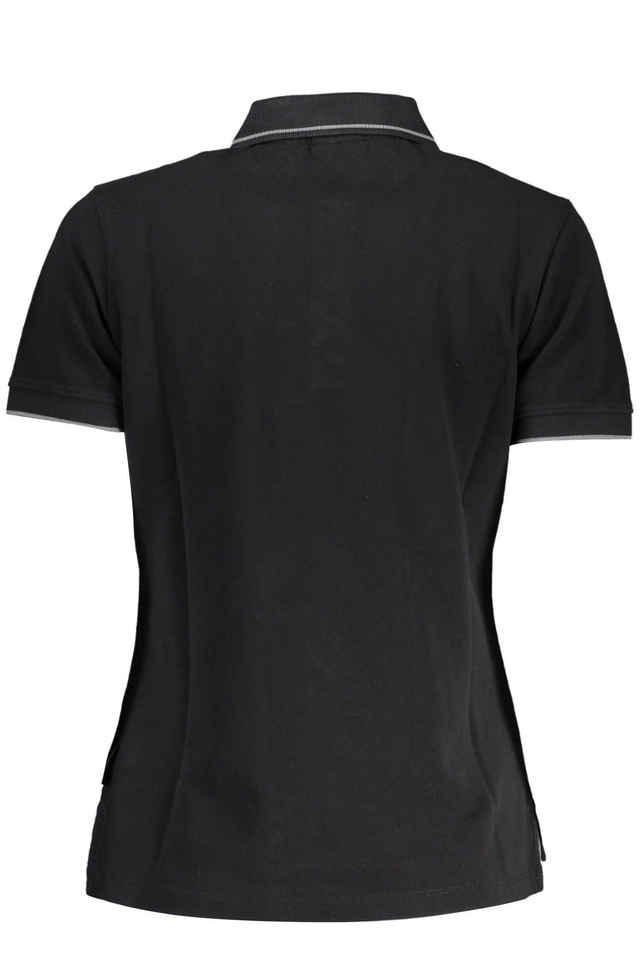 3437NAPAPIJRI POLO MANICHE CORTE DONNA NERO