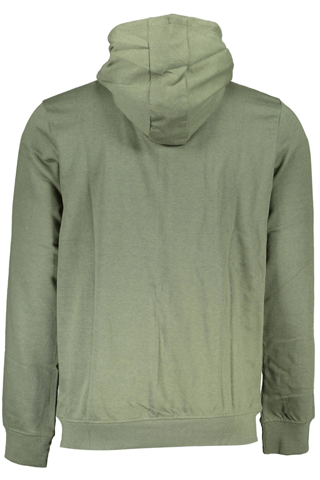 4014GIAN MARCO VENTURI FELPA CON ZIP UOMO VERDE